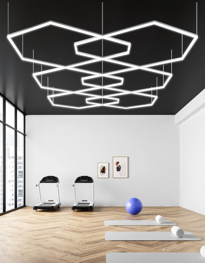 MINT LIGHTING | Polygonal Light V6.1 — ZT6117 | 15'10" × 9'2" | 387W | Geometric LED