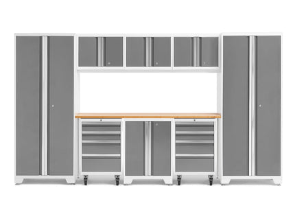 NewAge | Bold Series 9 Piece Cabinet Set with 2 Tool, Base, Wall Cabinets and 30 in. Lockers