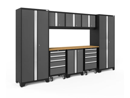 NewAge | Bold Series 9 Piece Cabinet Set with 2 Tool, Base, Wall Cabinets and 30 in. Lockers