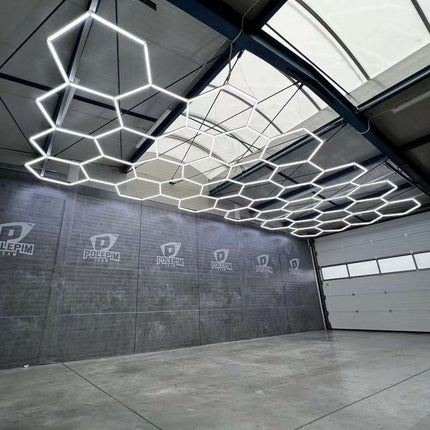 MINT LIGHTING | LED HEXGRID LIGHTING SYSTEM - 5.6m x 4.7m / 18.37ft x 15.41ft - 25 Grid