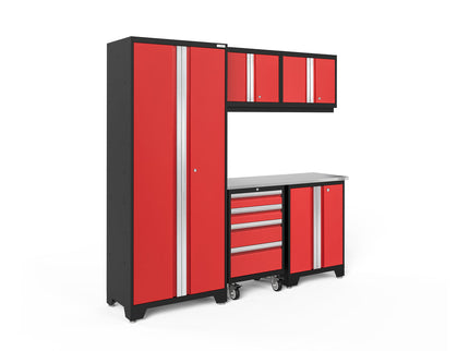 NewAge | Bold Series 6 Piece Cabinet Set with Tool, Base, Wall Cabinets and 30 in. Locker