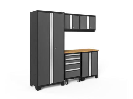 NewAge | Bold Series 6 Piece Cabinet Set with Tool, Base, Wall Cabinets and 30 in. Locker