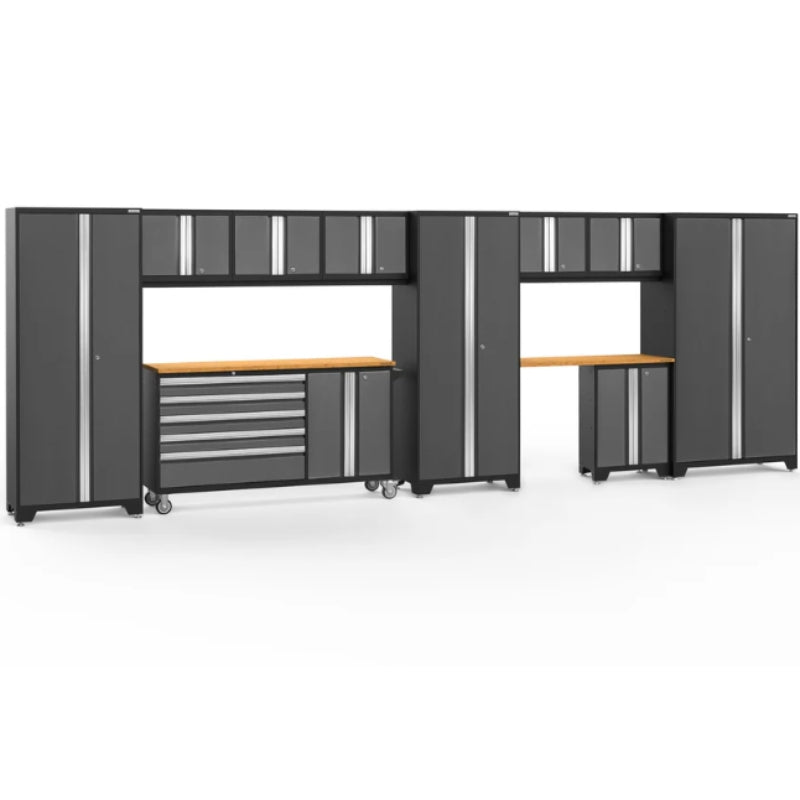 NewAge | Bold Series 11 Piece Cabinet Set with Project Center, Base, Wall Cabinets and Lockers