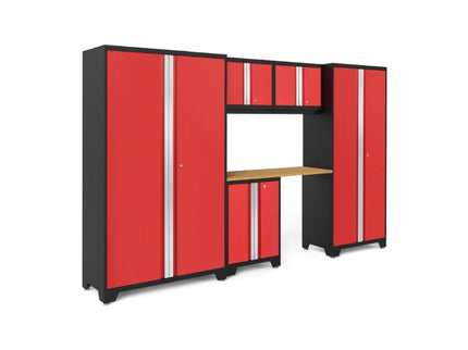 NewAge | Bold Series 6 Piece Cabinet Set with Base, Wall Cabinets, 30 in. Locker and 48 in. RTA Locker
