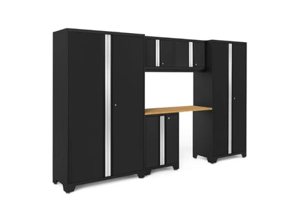 NewAge | Bold Series 6 Piece Cabinet Set with Base, Wall Cabinets, 30 in. Locker and 48 in. RTA Locker