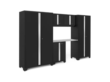 NewAge | Bold Series 6 Piece Cabinet Set with Base, Wall Cabinets, 30 in. Locker and 48 in. RTA Locker