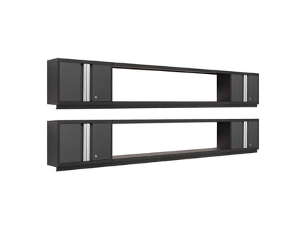 NewAge | Bold Series 6 Piece Cabinet Set with Wall Cabinets and 48 in. Display Shelves
