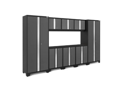 NewAge | Bold Series 8 Piece Cabinet Set with Base, Wall Cabinets and 30 in. Lockers