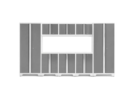 NewAge | Bold Series 8 Piece Cabinet Set with Base, Wall Cabinets and 30 in. Lockers