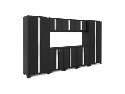 NewAge | Bold Series 8 Piece Cabinet Set with Base, Wall Cabinets and 30 in. Lockers