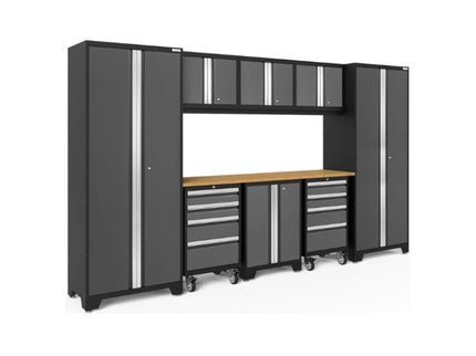 NewAge | Bold Series 9 Piece Cabinet Set with 2 Tool, Base, Wall Cabinets and 30 in. Lockers