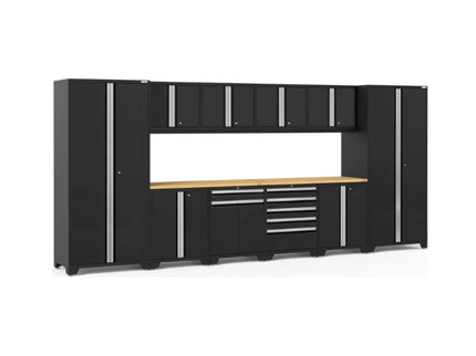 NewAge | Pro Series 12 Piece Cabinet Set with Lockers, Base, Wall, Tool Drawer Cabinet and 56 in. Worktop