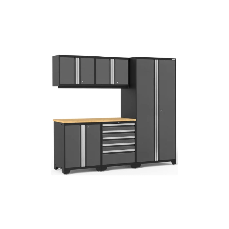 NewAge | Pro Series 6 Piece Cabinet Set with Tool Drawer, Base, Wall Cabinet and Locker