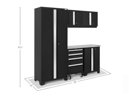 NewAge | Bold Series 6 Piece Cabinet Set with Tool, Base, Wall Cabinets and 30 in. Locker