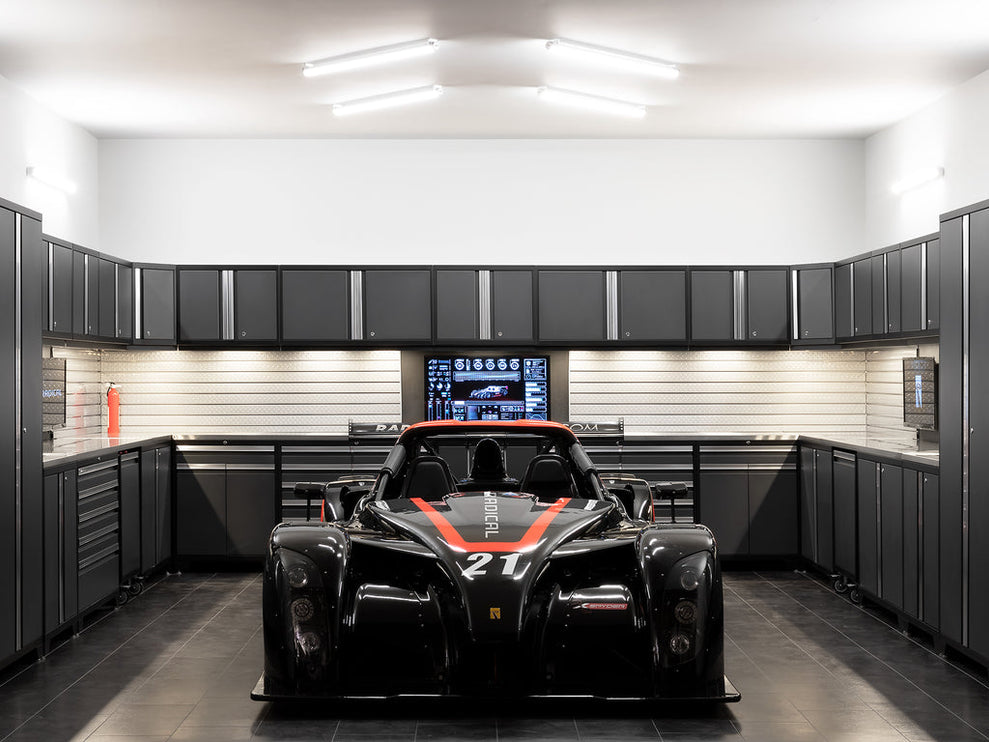 NewAge | Pro Series 6 Piece Cabinet Set with Base, Wall Cabinet, Locker and Utility Cart