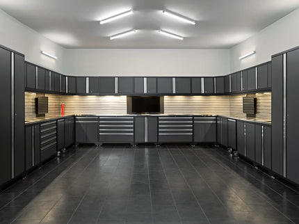 NewAge | Pro Series 6 Piece Cabinet Set with Tool Drawer, Wall Cabinet, Locker and Utility Cart