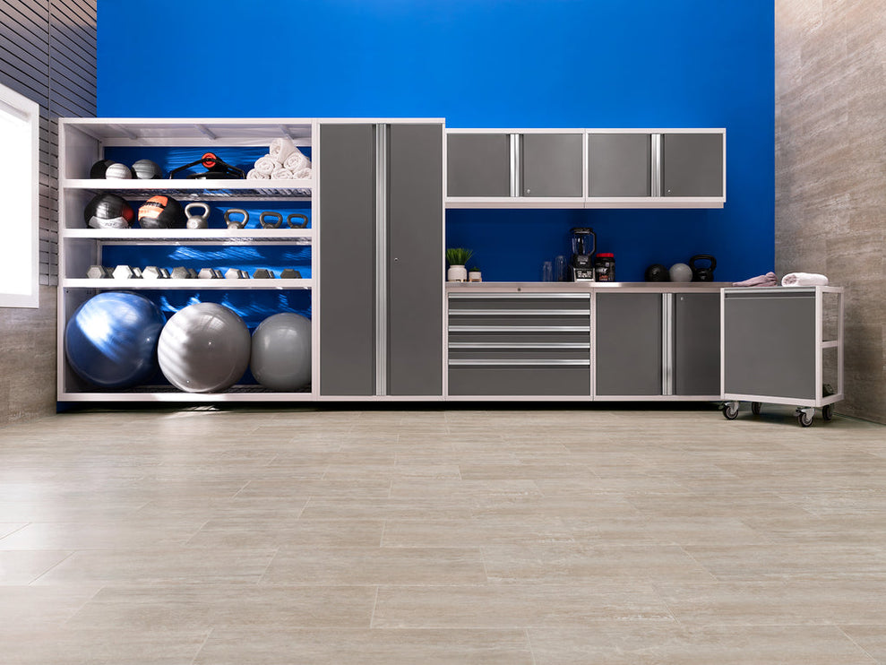 NewAge | Pro Series 6 Piece Cabinet Set with Tool Drawer, Base, Wall Cabinet and Locker