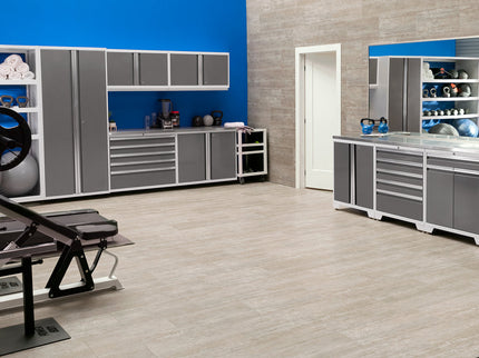 NewAge | Pro Series 6 Piece Cabinet Set with Base, Wall Cabinet, Locker and Utility Cart