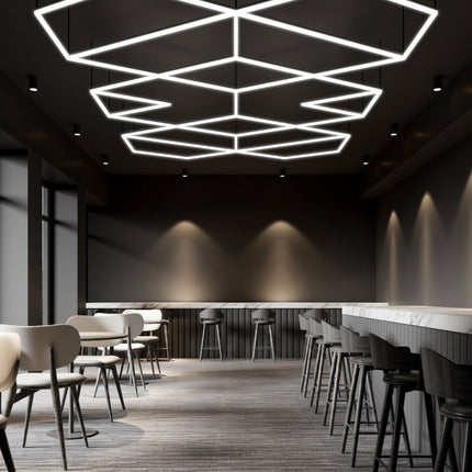 MINT LIGHTING | Polygonal Light V6.1 — ZT6118 | 15'10" × 9'2" | 336W | Geometric LED