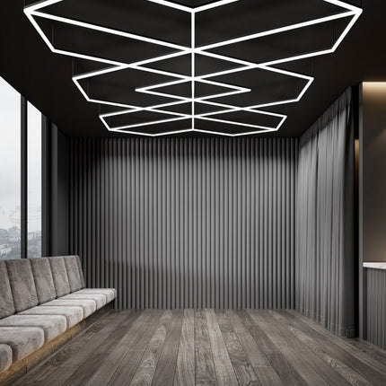 MINT LIGHTING | Polygonal Light V6.1 — ZT6121 | 15'10" × 9'2" | 396W | Geometric LED