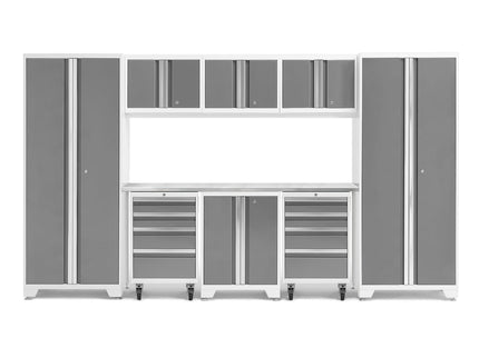 NewAge | Bold Series 9 Piece Cabinet Set with 2 Tool, Base, Wall Cabinets and 30 in. Lockers