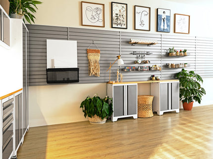 NewAge | Bold Series 12 Piece Cabinet Set with Tool, Base, Wall Cabinets and 2 Lockers