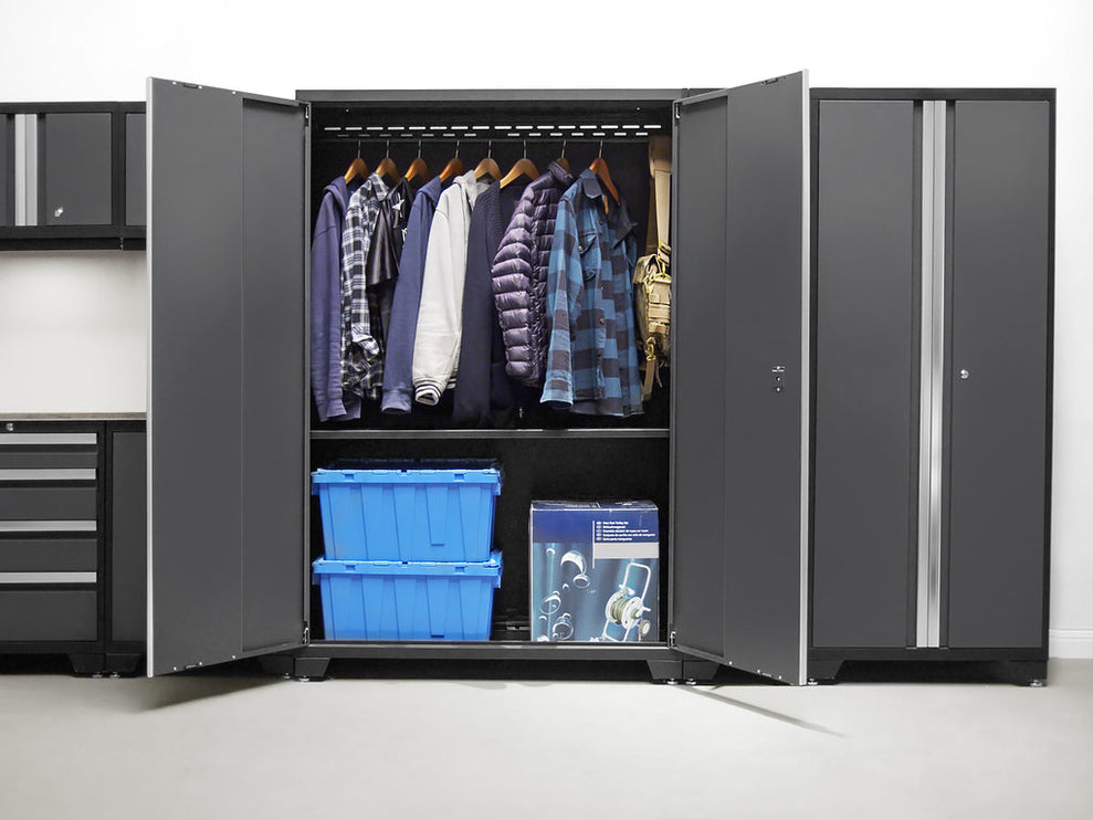 NewAge | Bold Series 6 Piece Cabinet Set with Base, Wall Cabinets, 30 in. Locker and 48 in. RTA Locker