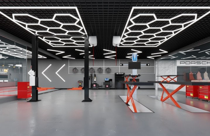MINT LIGHTING | Polygonal Light V3.0 — ZT6028 | 8'0" × 15'11" | Hexagonal LED Grid