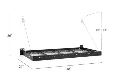 NewAge | Pro Series 2 ft. x 4 ft. Wall Mounted Steel Shelf