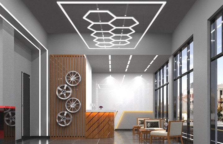 MINT LIGHTING | Polygonal Light V3.0 — ZT1068 | 8'0" × 15'11" | Hexagonal LED Grid