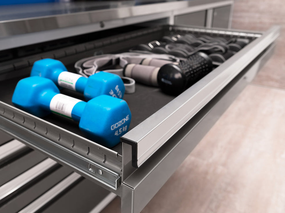 NewAge | Pro Series 6 Piece Cabinet Set with Tool Drawer, Base, Wall Cabinet and Locker