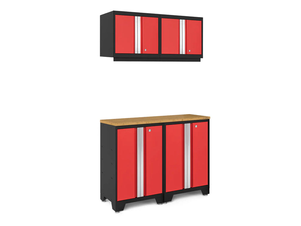 NewAge | Bold Series 5 Piece Cabinet Set with Wall, Base Cabinet, and Worktop
