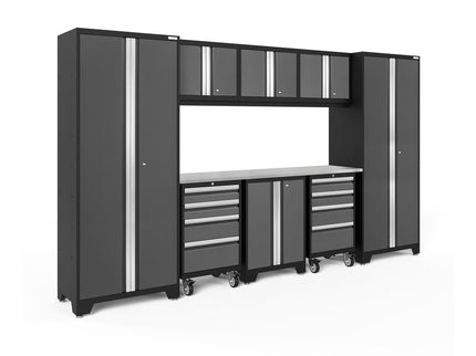 NewAge | Bold Series 9 Piece Cabinet Set with 2 Tool, Base, Wall Cabinets and 30 in. Lockers