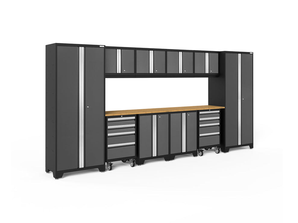 NewAge | Bold Series 12 Piece Cabinet Set with Tool, Base, Wall Cabinets and 2 Lockers