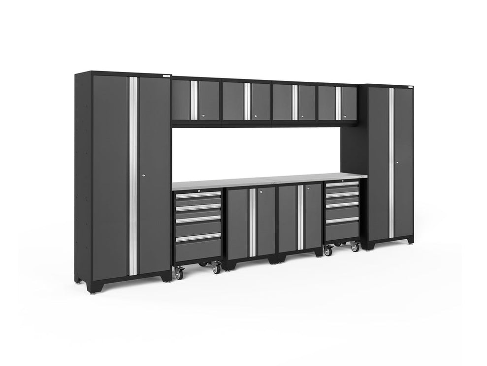 NewAge | Bold Series 12 Piece Cabinet Set with Tool, Base, Wall Cabinets and 2 Lockers