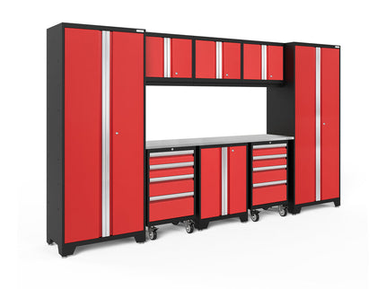 NewAge | Bold Series 9 Piece Cabinet Set with 2 Tool, Base, Wall Cabinets and 30 in. Lockers