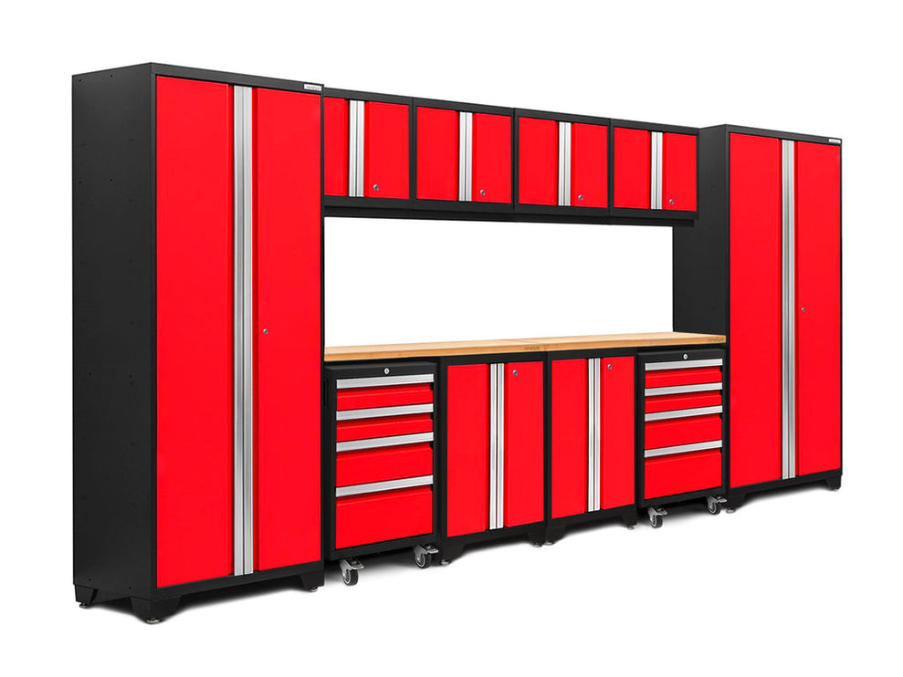 NewAge | Bold Series 12 Piece Cabinet Set with Tool, Base, Wall Cabinets and 2 Lockers