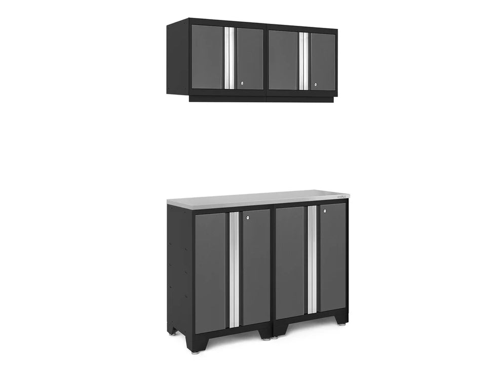 NewAge | Bold Series 5 Piece Cabinet Set with Wall, Base Cabinet, and Worktop
