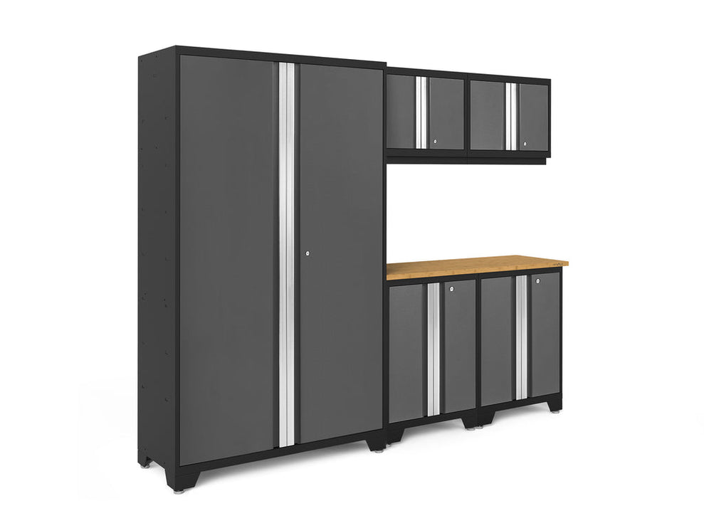 NewAge | Bold Series 6 Piece Cabinet Set with Base, Wall Cabinets and 48 in. RTA Locker