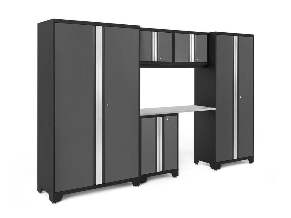 NewAge | Bold Series 6 Piece Cabinet Set with Base, Wall Cabinets and 48 in. RTA Locker