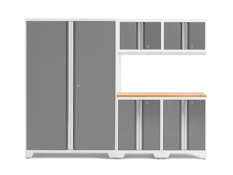 NewAge | Bold Series 6 Piece Cabinet Set with Base, Wall Cabinets and 48 in. RTA Locker