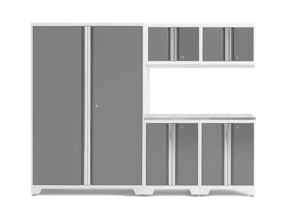 NewAge | Bold Series 6 Piece Cabinet Set with Base, Wall Cabinets and 48 in. RTA Locker