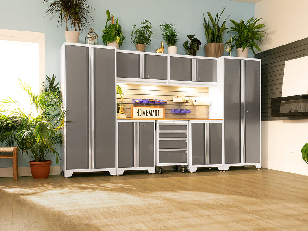 NewAge | Bold Series 6 Piece Cabinet Set with Base, Wall Cabinets, 30 in. Locker and 48 in. RTA Locker