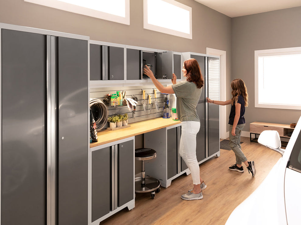 NewAge | Bold Series 6 Piece Cabinet Set with Base, Wall Cabinets, 30 in. Locker and 48 in. RTA Locker