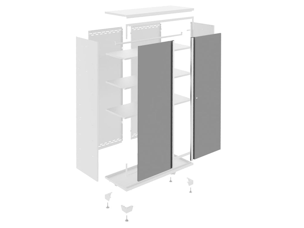 NewAge | Bold Series 6 Piece Cabinet Set with Base, Wall Cabinets, 30 in. Locker and 48 in. RTA Locker