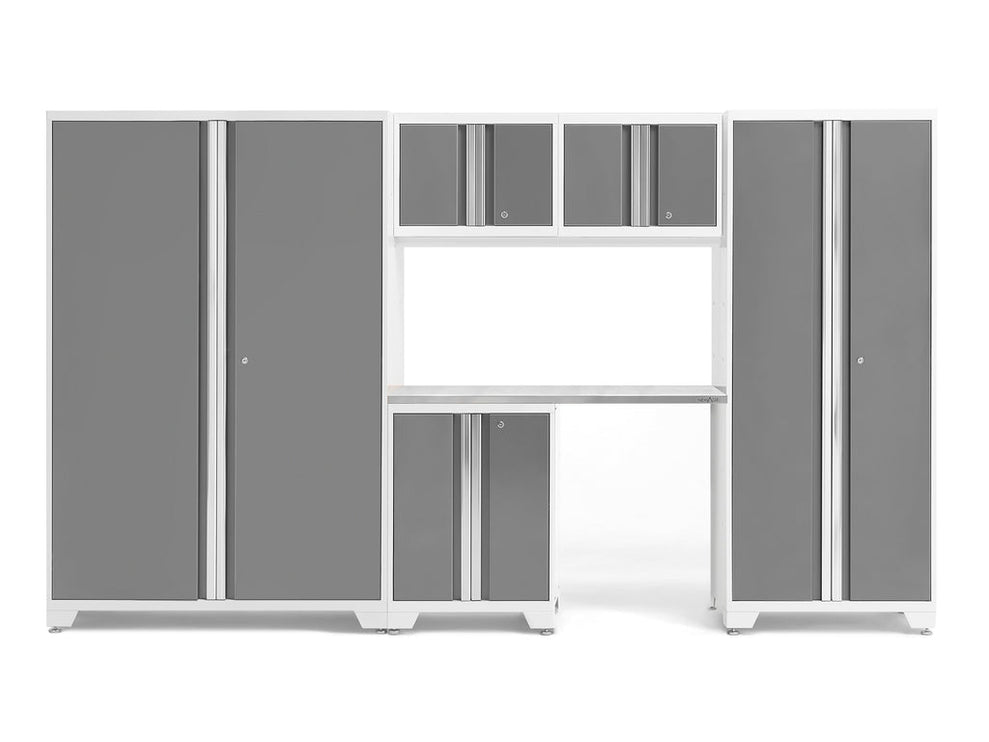 NewAge | Bold Series 6 Piece Cabinet Set with Base, Wall Cabinets and 48 in. RTA Locker