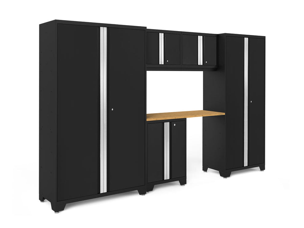 NewAge | Bold Series 6 Piece Cabinet Set with Base, Wall Cabinets, 30 in. Locker and 48 in. RTA Locker