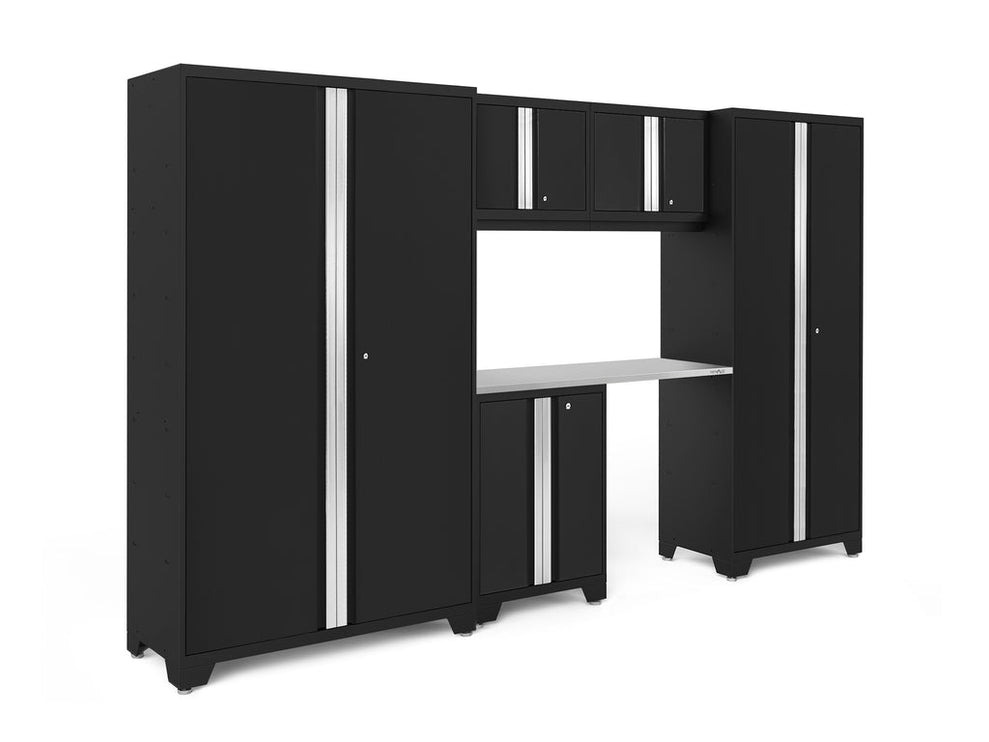 NewAge | Bold Series 6 Piece Cabinet Set with Base, Wall Cabinets and 48 in. RTA Locker