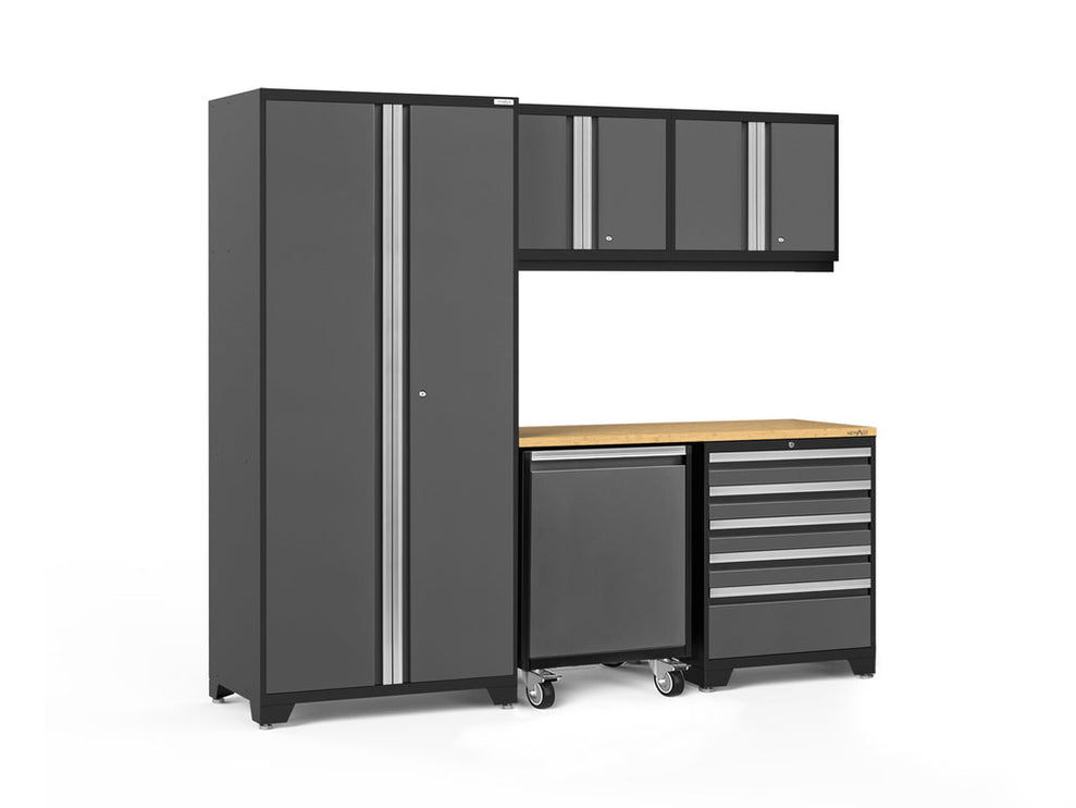 NewAge | Pro Series 6 Piece Cabinet Set with Tool Drawer, Wall Cabinet, Locker and Utility Cart