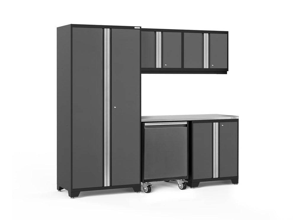 NewAge | Pro Series 6 Piece Cabinet Set with Tool Drawer, Base, Wall Cabinet and Locker